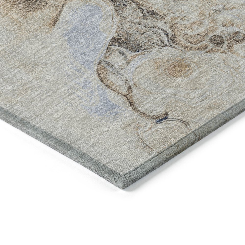 Machine Washable Indoor/Outdoor Chantille Denim 3' x 5' Rug. Picture 3
