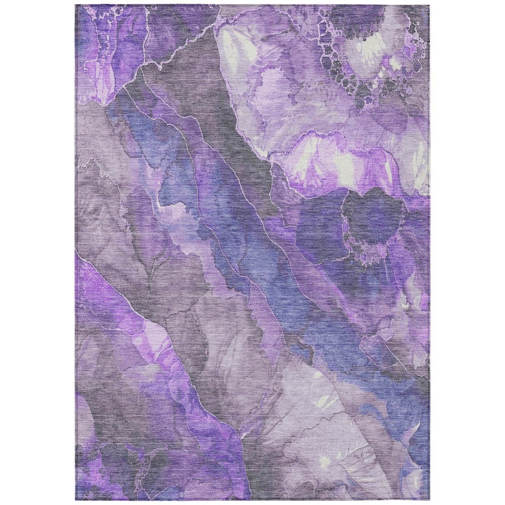 Machine Washable Indoor/Outdoor Chantille Lavender 8' x 10' Rug. Picture 1