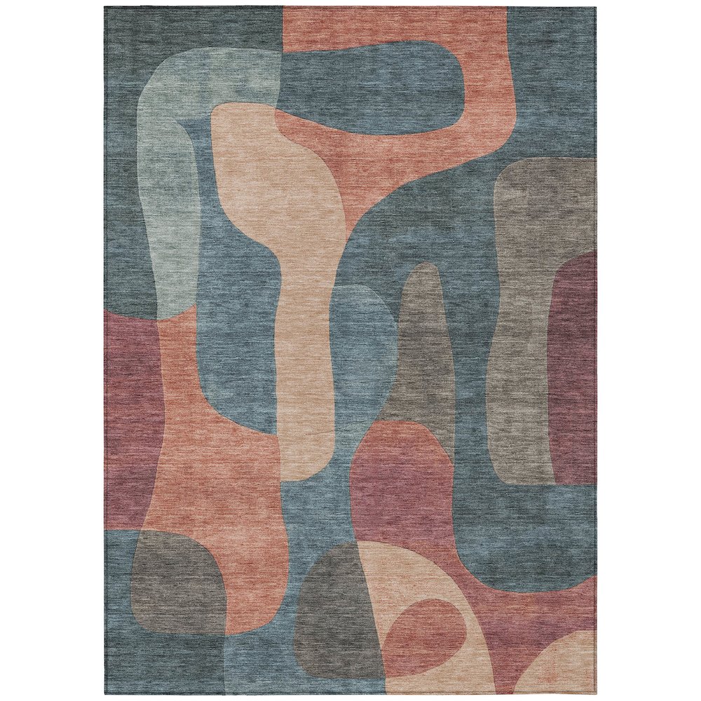 Machine Washable Indoor/Outdoor Chantille Sage 8' x 10' Rug. Picture 1