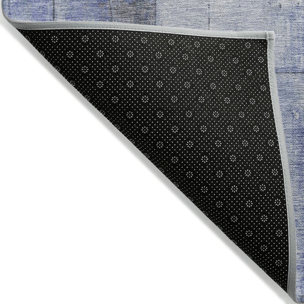 Machine Washable Indoor/Outdoor Chantille Denim 3' x 5' Rug. Picture 2