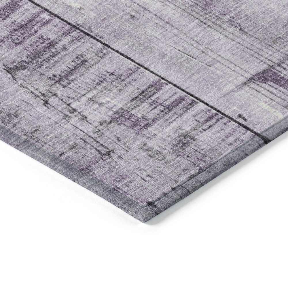 Machine Washable Indoor/Outdoor Chantille Purple 3' x 5' Rug. Picture 3