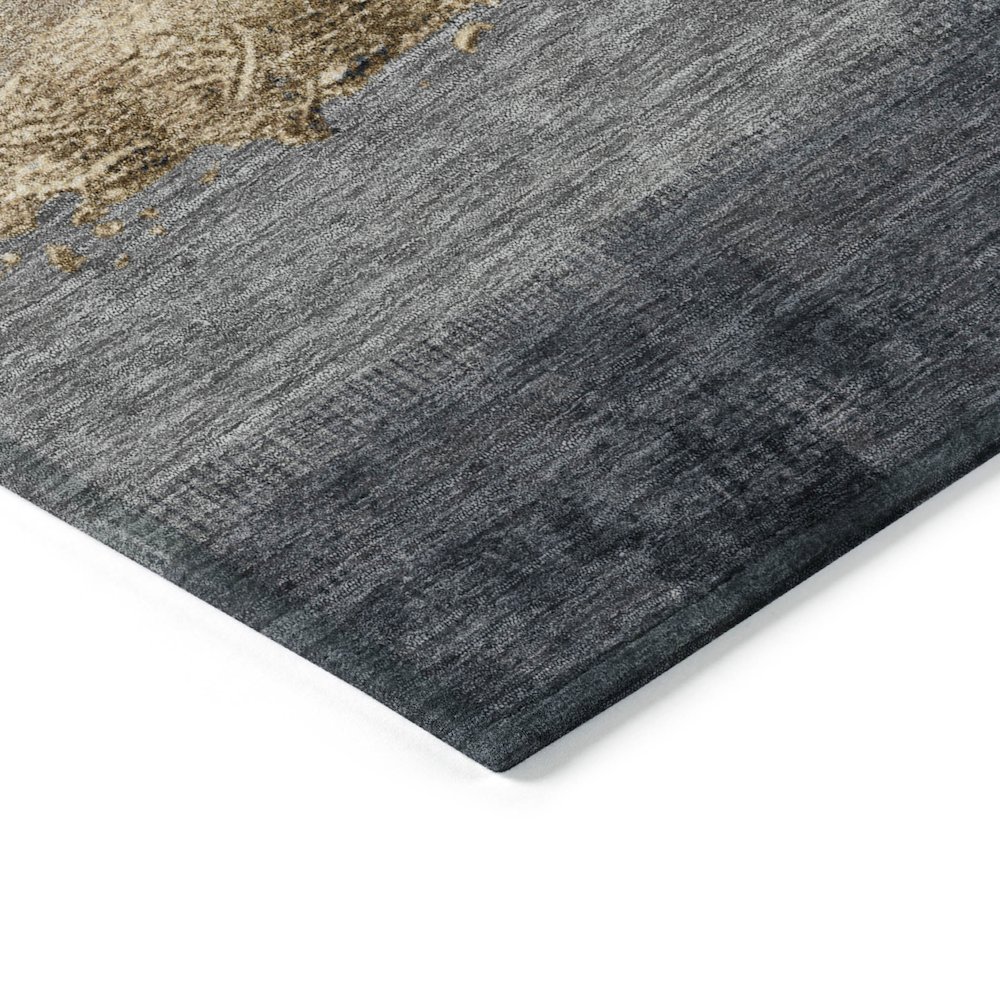 Machine Washable Indoor/Outdoor Chantille Gold 3' x 5' Rug. Picture 3