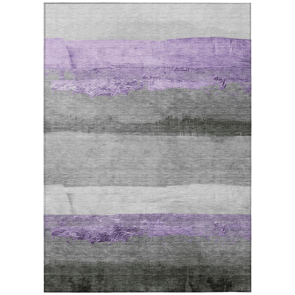Machine Washable Indoor/Outdoor Chantille Lavender 8' x 10' Rug. Picture 1