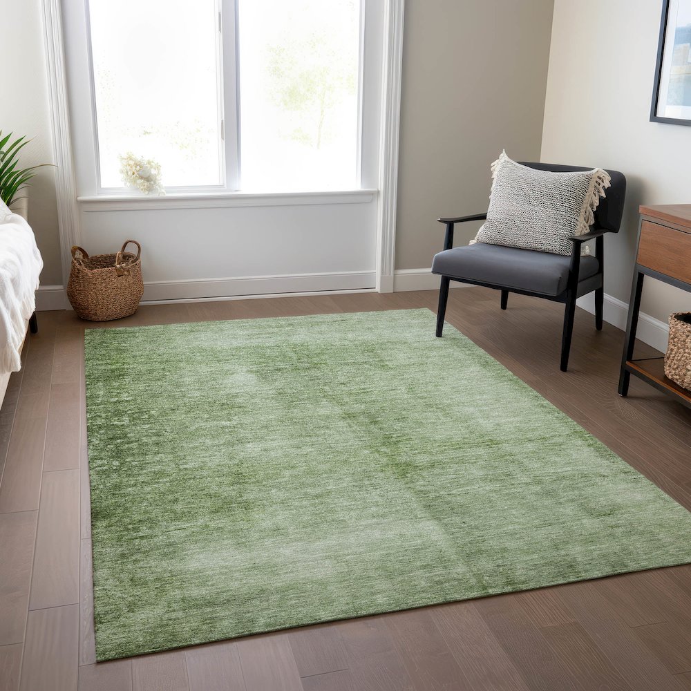 Machine Washable Indoor/Outdoor Chantille Aloe 8' x 10' Rug. Picture 6