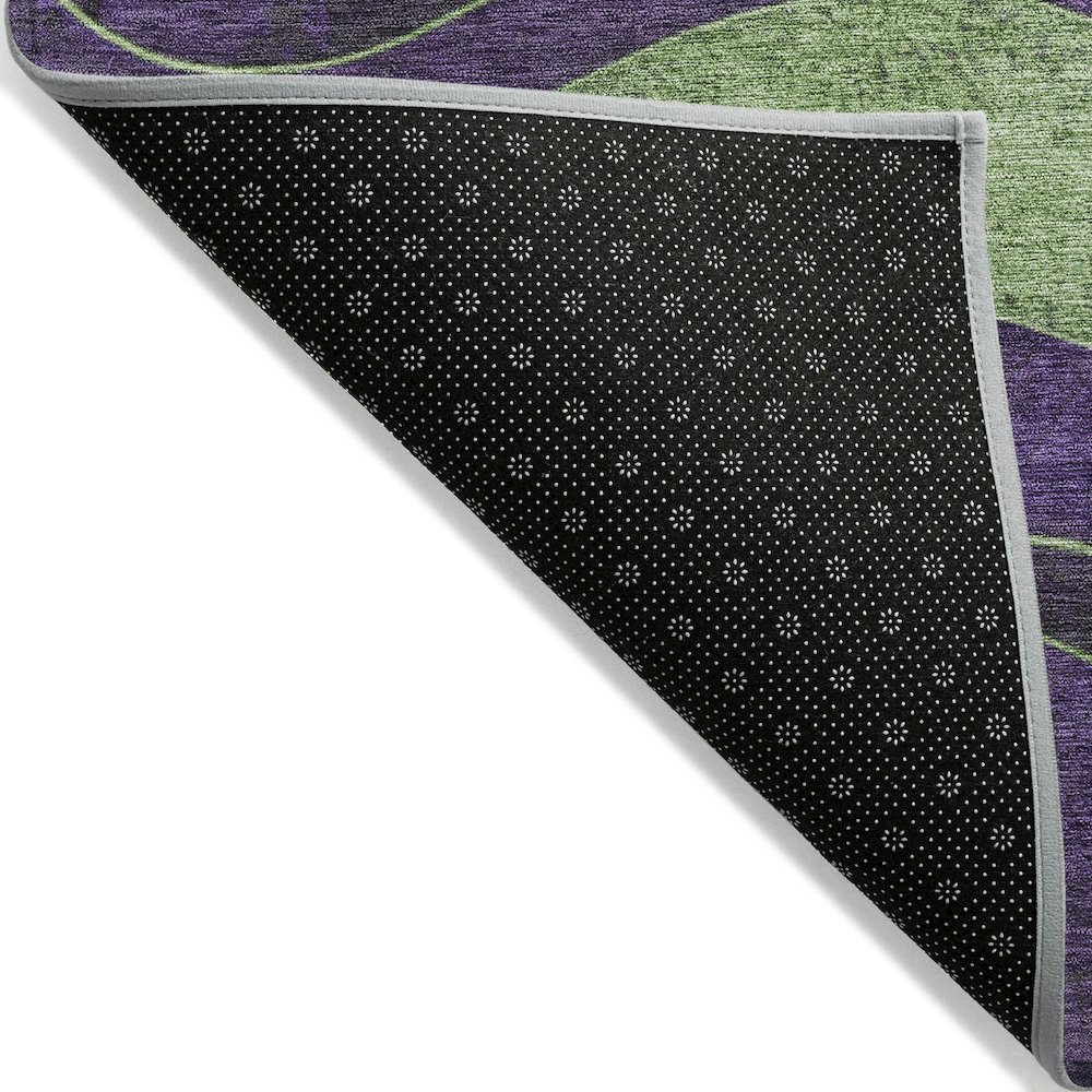 Machine Washable Indoor/Outdoor Chantille Purple 3' x 5' Rug. Picture 2