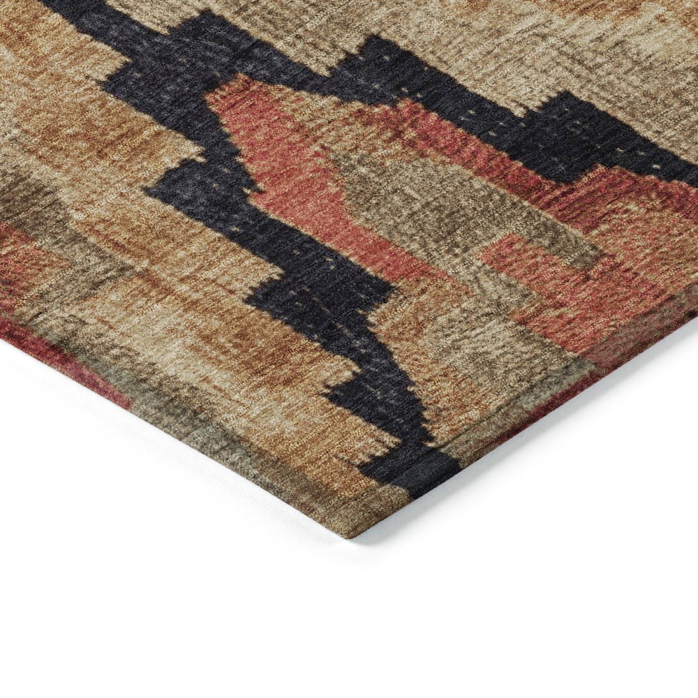 Machine Washable Indoor/Outdoor Chantille Rust 3' x 5' Rug. Picture 3