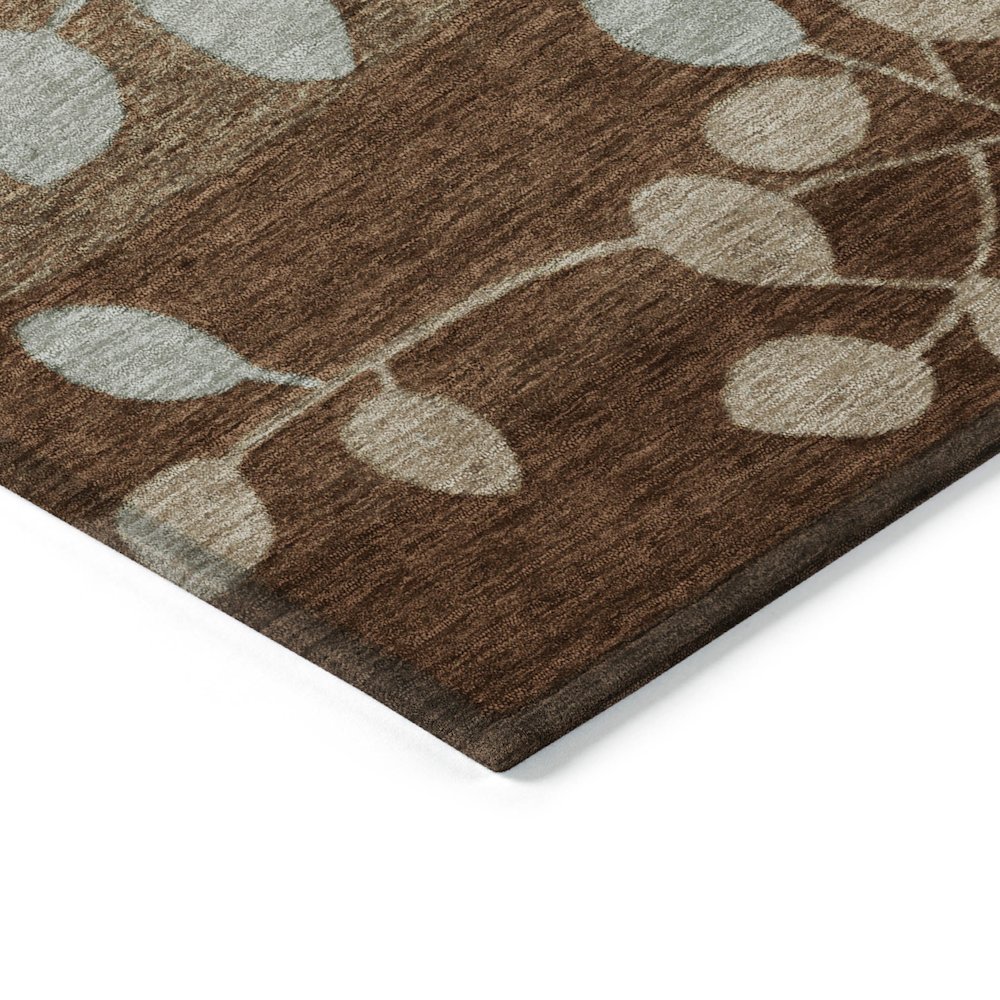 Machine Washable Indoor/Outdoor Chantille Mocha 3' x 5' Rug. Picture 3