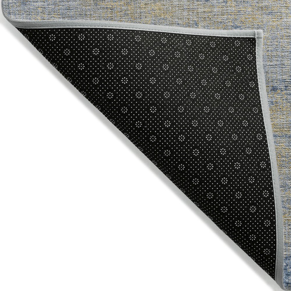 Machine Washable Indoor/Outdoor Chantille Navy 3' x 5' Rug. Picture 2