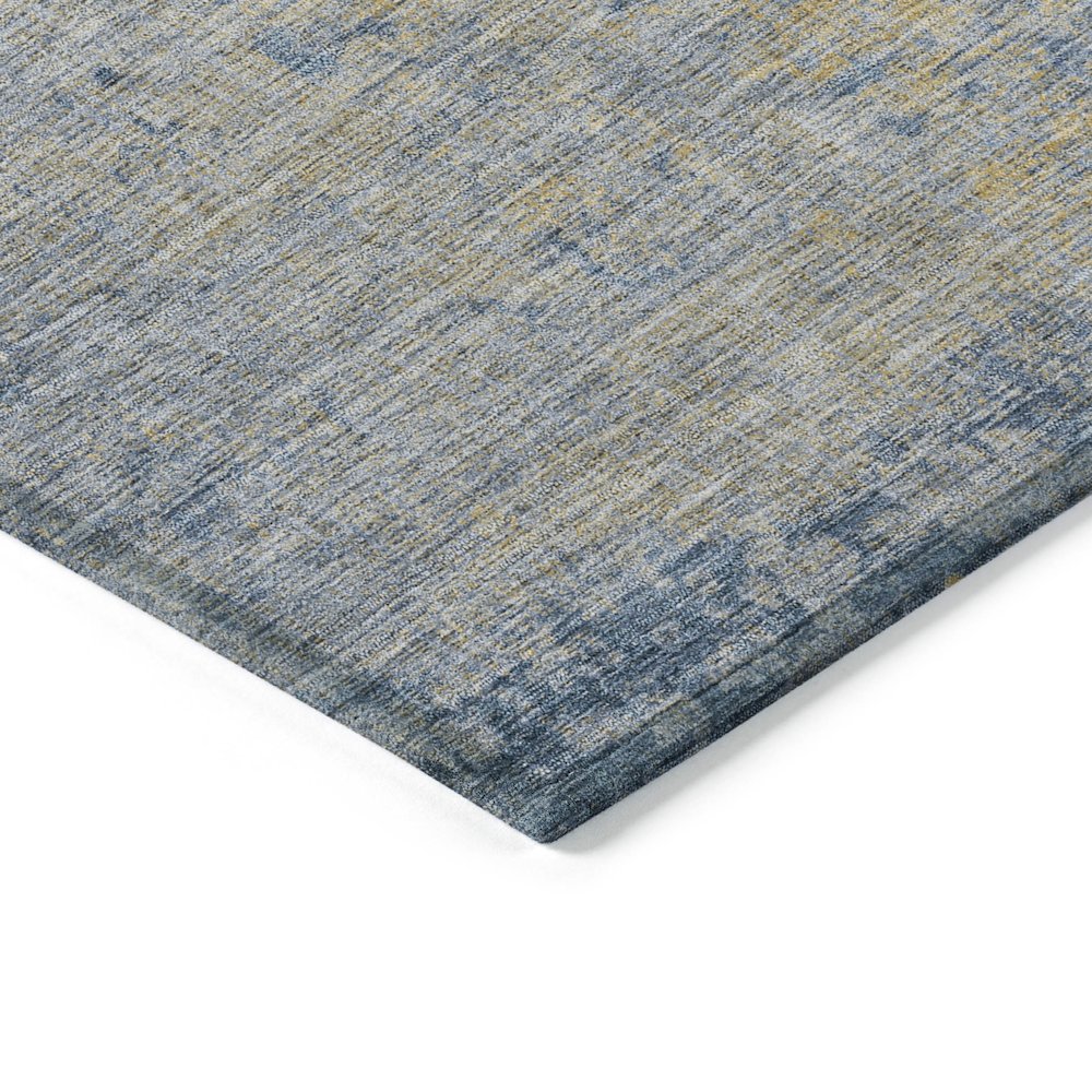 Machine Washable Indoor/Outdoor Chantille Navy 3' x 5' Rug. Picture 3