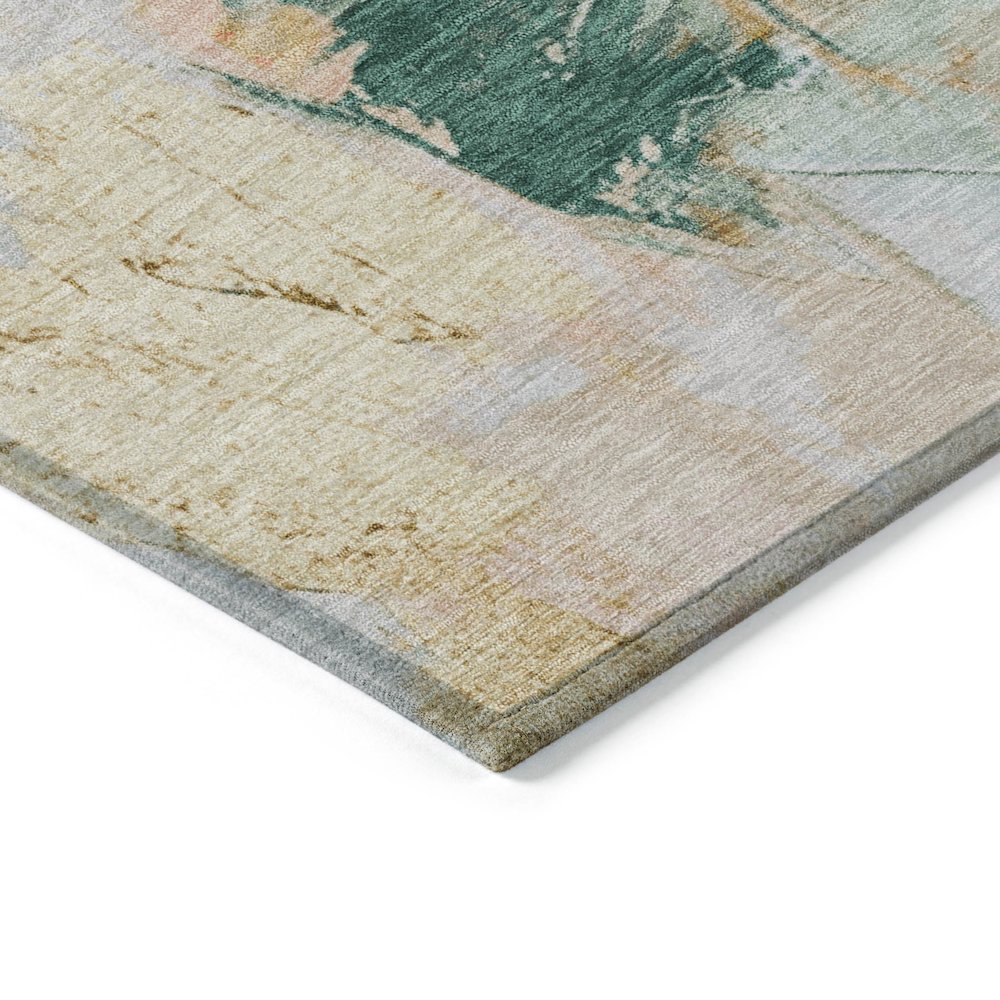 Machine Washable Indoor/Outdoor Chantille Peach 3' x 5' Rug. Picture 3