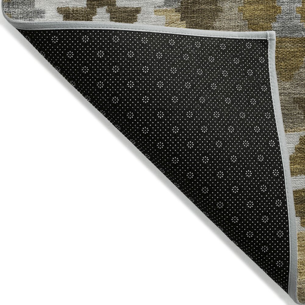 Machine Washable Indoor/Outdoor Chantille Brown 3' x 5' Rug. Picture 2