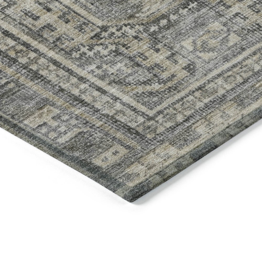 Machine Washable Indoor/Outdoor Chantille Pewter 3' x 5' Rug. Picture 3