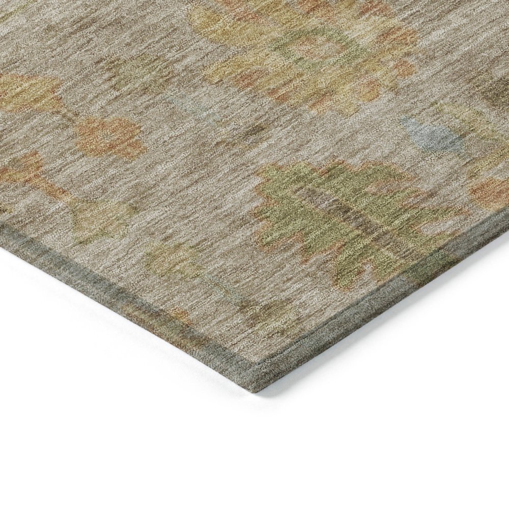 Machine Washable Indoor/Outdoor Chantille Beige 3' x 5' Rug. Picture 3