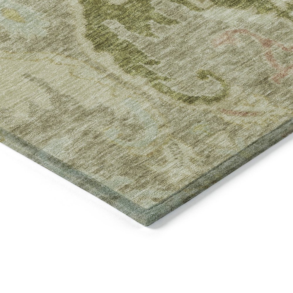 Machine Washable Indoor/Outdoor Chantille Khaki 3' x 5' Rug. Picture 3
