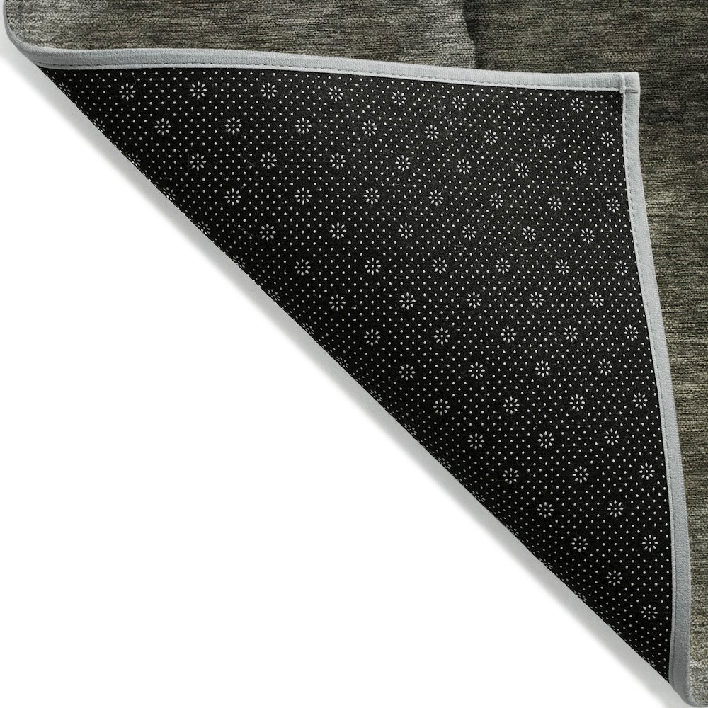Machine Washable Indoor/Outdoor Chantille Gray 3' x 5' Rug. Picture 2