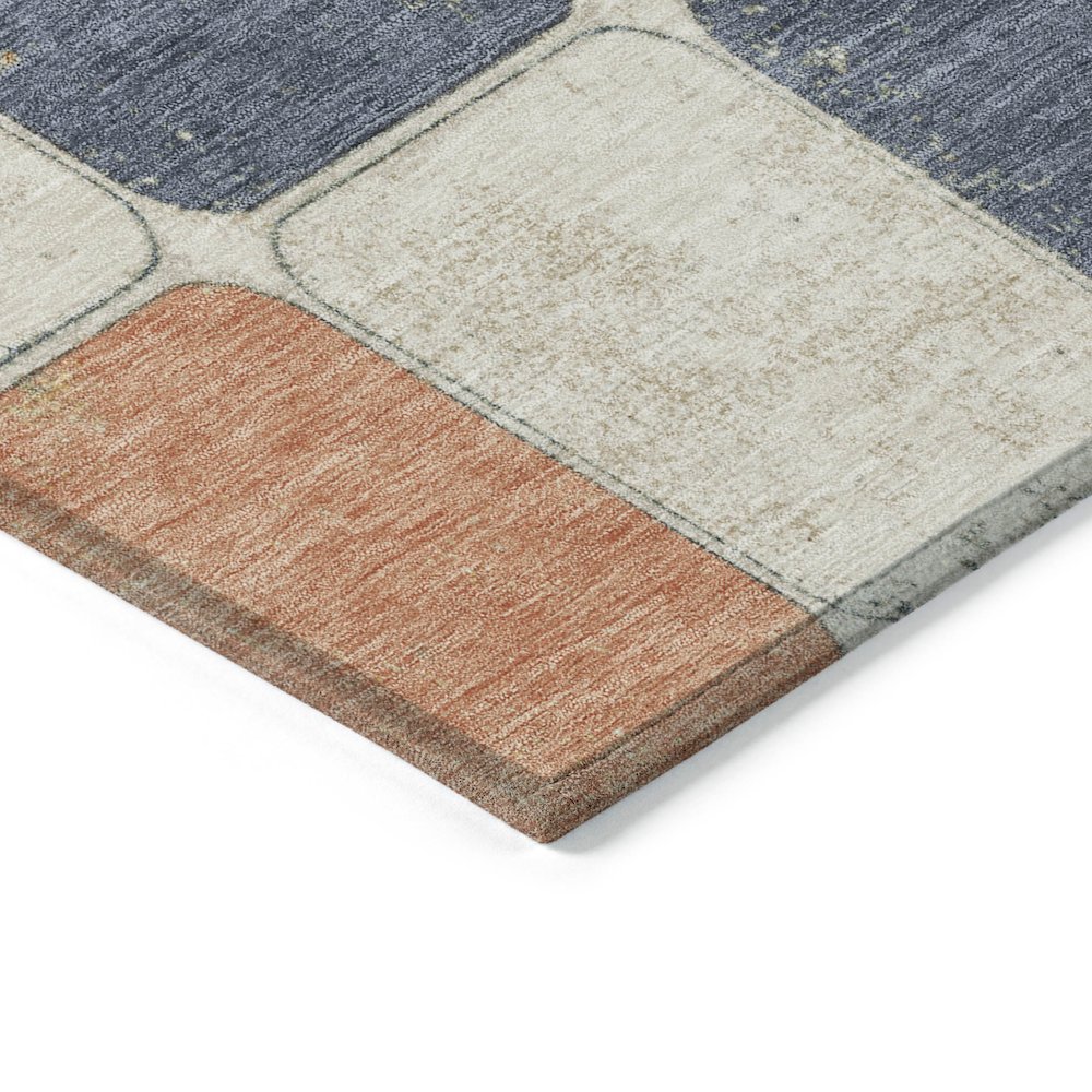 Machine Washable Indoor/Outdoor Chantille Rust 3' x 5' Rug. Picture 3