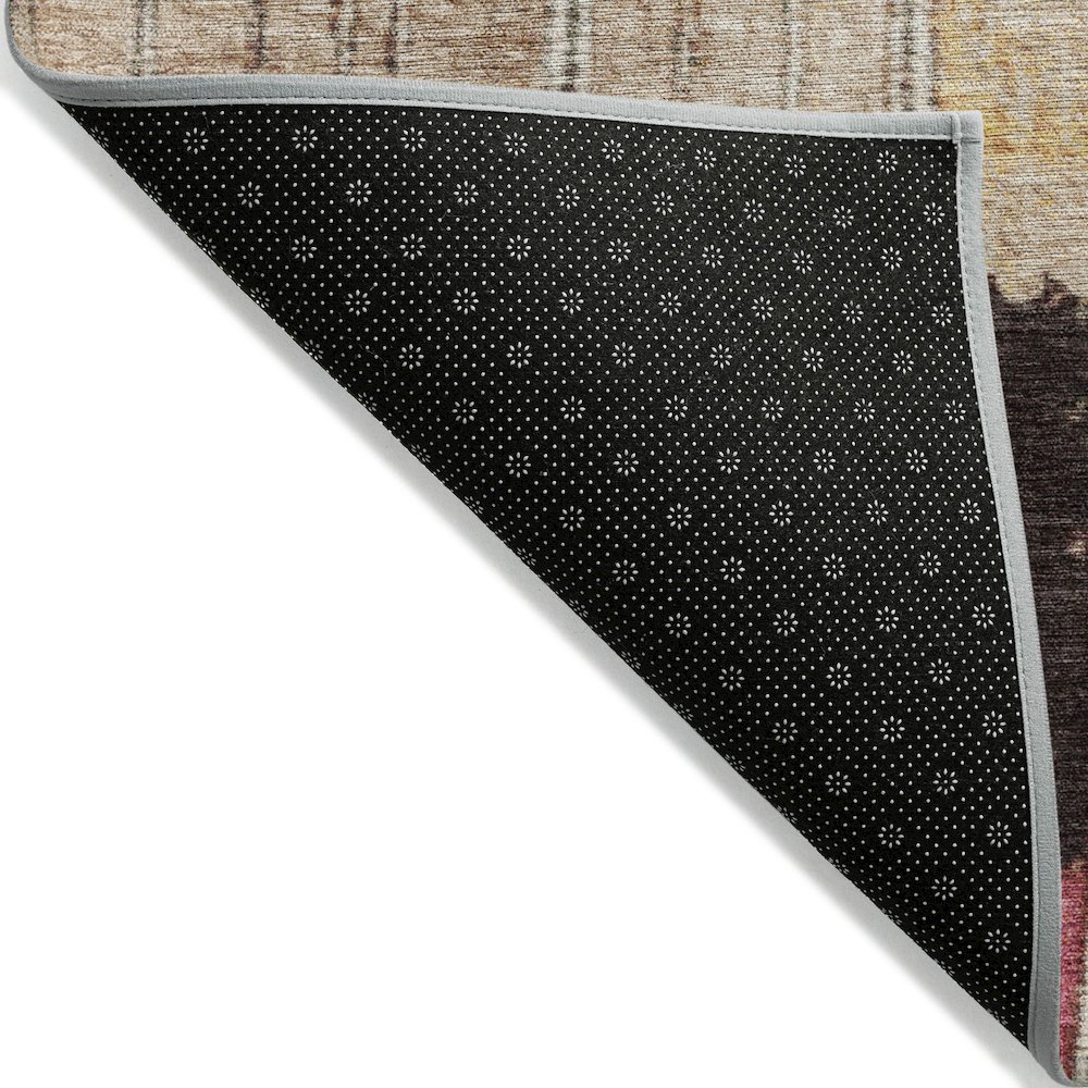 Machine Washable Indoor/Outdoor Chantille Beige 3' x 5' Rug. Picture 2