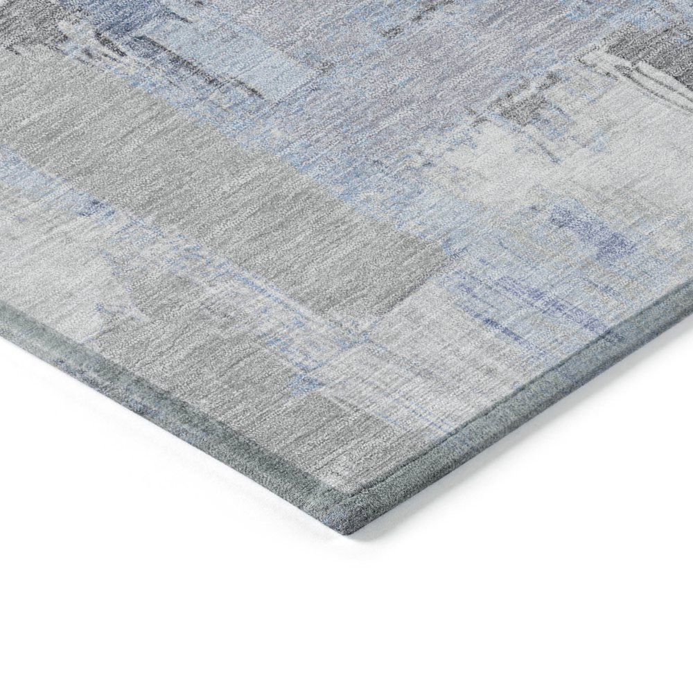 Machine Washable Indoor/Outdoor Chantille Denim 3' x 5' Rug. Picture 3