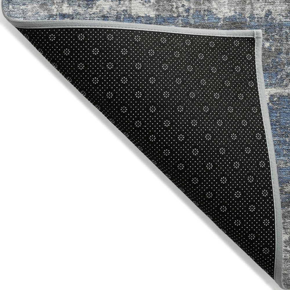 Machine Washable Indoor/Outdoor Chantille Denim 3' x 5' Rug. Picture 2