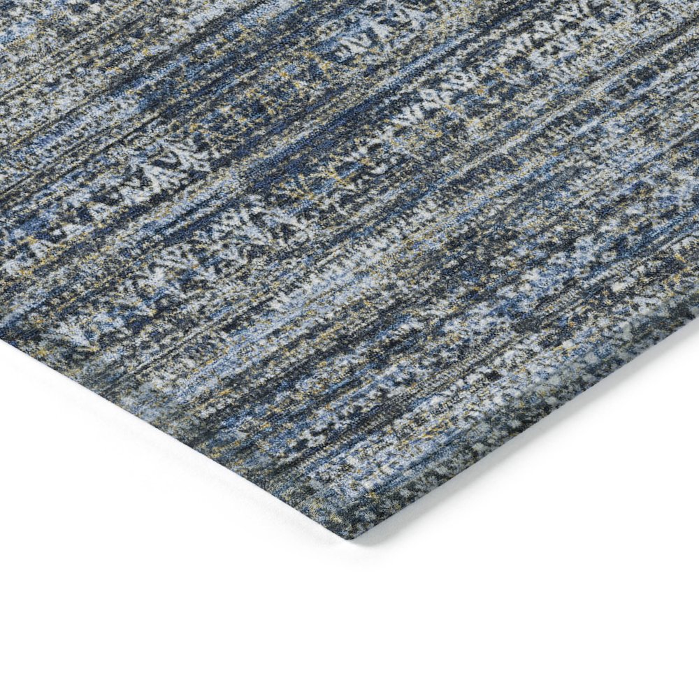 Machine Washable Indoor/Outdoor Chantille Denim 3' x 5' Rug. Picture 3
