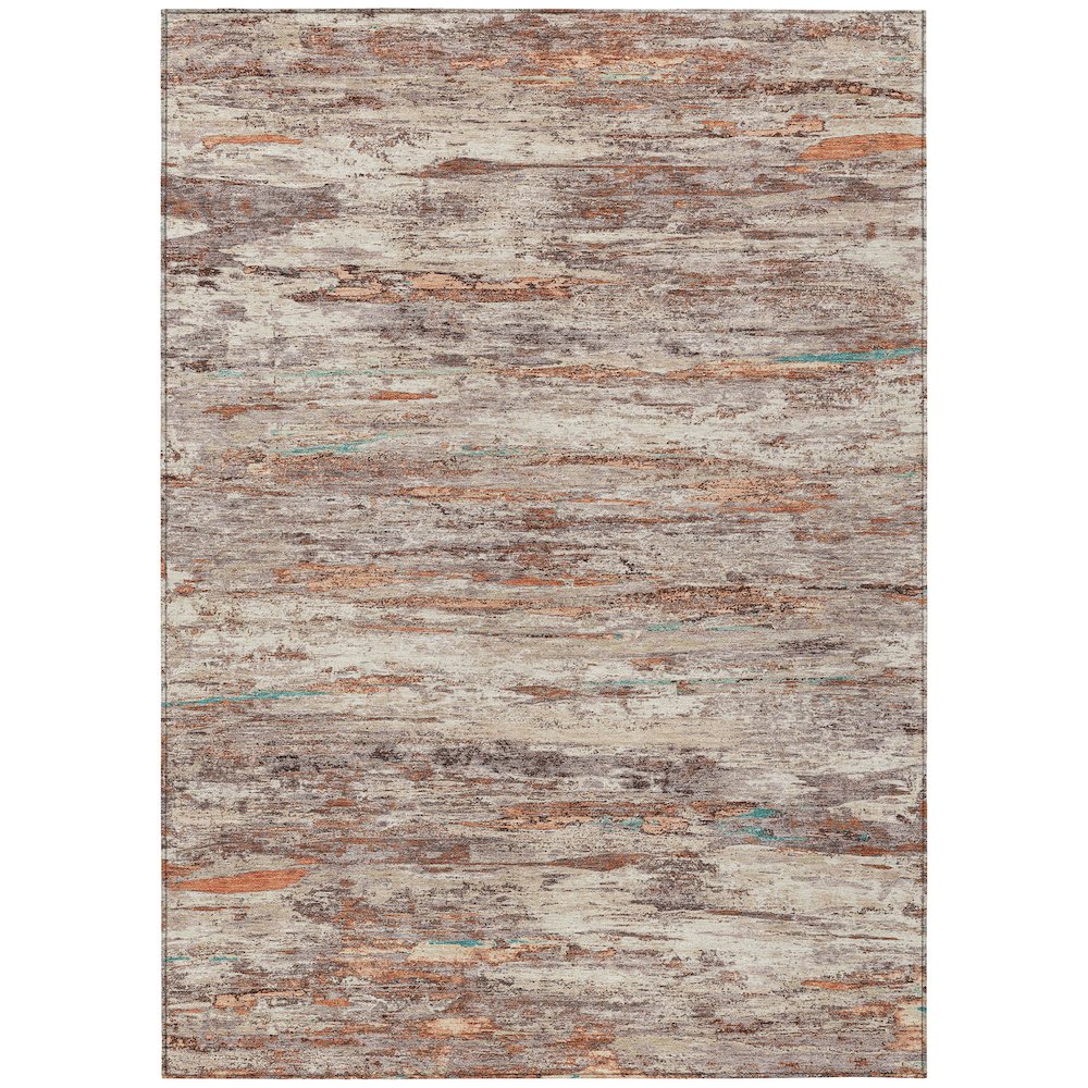 Machine Washable Indoor/Outdoor Chantille Terracotta 8' x 10' Rug. Picture 1
