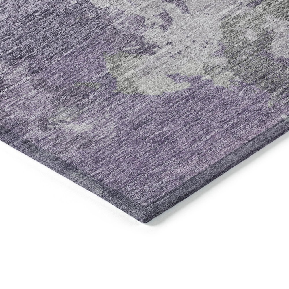 Machine Washable Indoor/Outdoor Chantille Purple 3' x 5' Rug. Picture 3