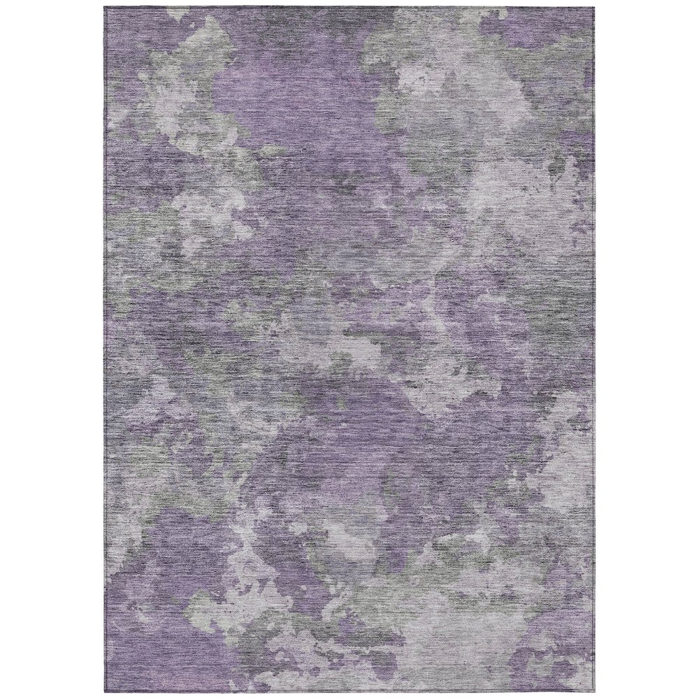 Machine Washable Indoor/Outdoor Chantille Purple 8' x 10' Rug. Picture 1