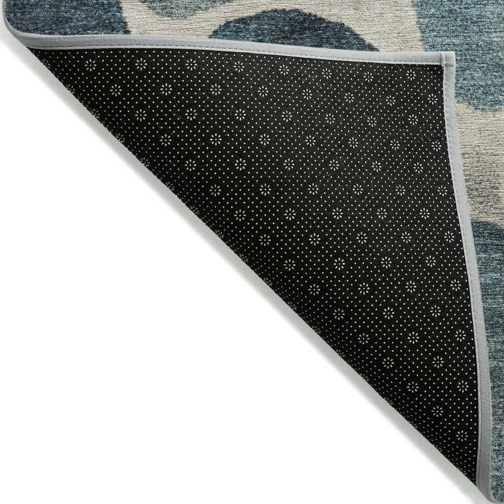 Machine Washable Indoor/Outdoor Chantille Teal 3' x 5' Rug. Picture 2