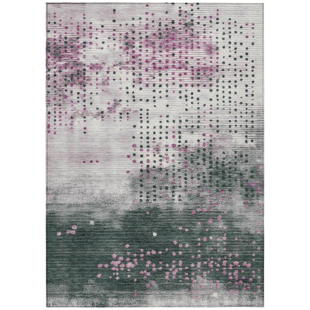 Machine Washable Indoor/Outdoor Chantille Blush 8' x 10' Rug. Picture 1