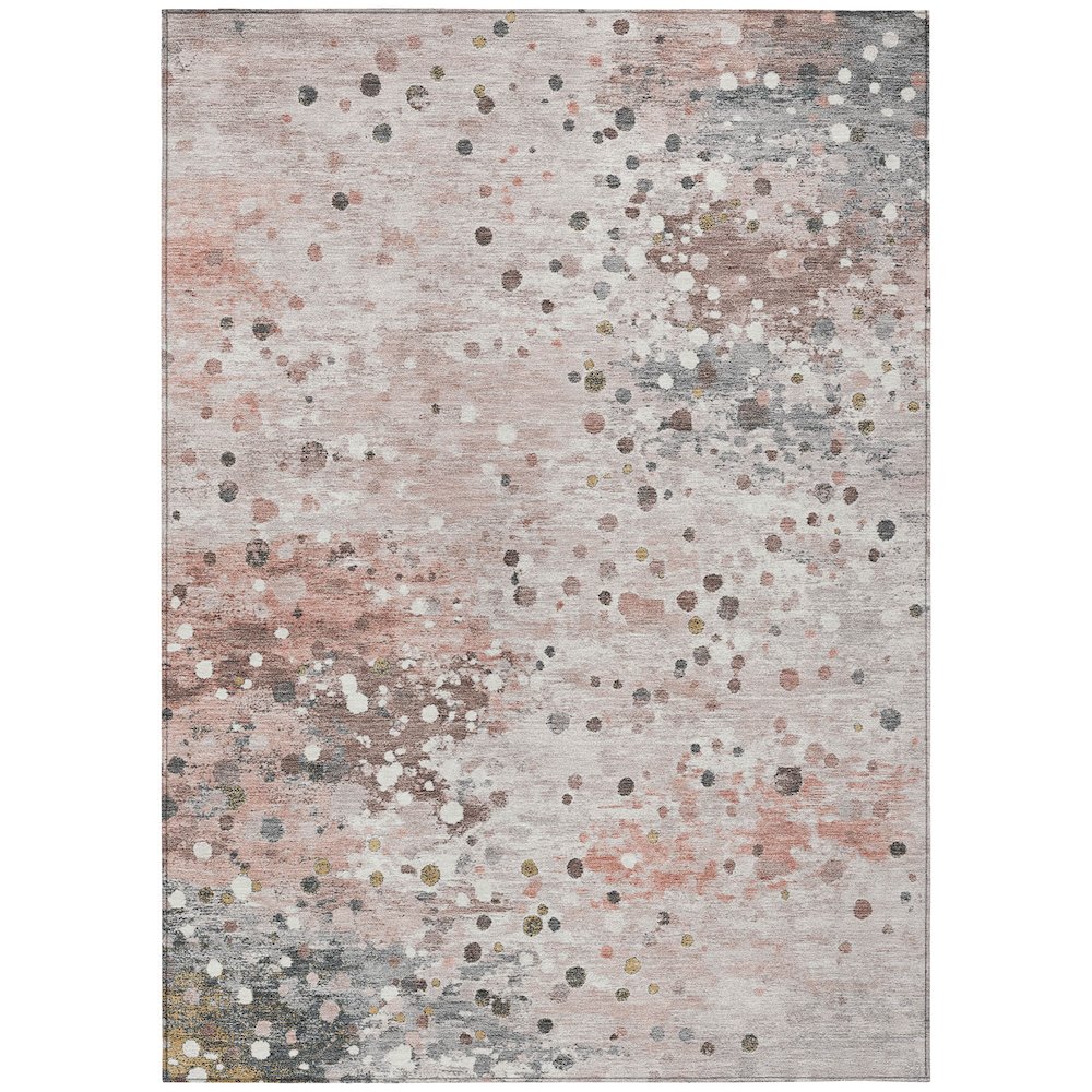 Machine Washable Indoor/Outdoor Chantille Salmon 8' x 10' Rug. Picture 1