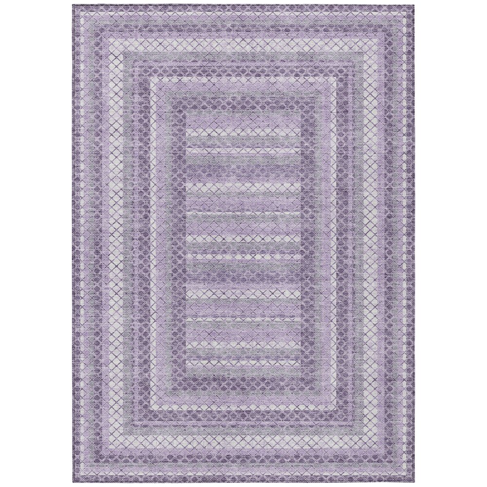 Machine Washable Indoor/Outdoor Chantille Lavender 8' x 10' Rug. Picture 1