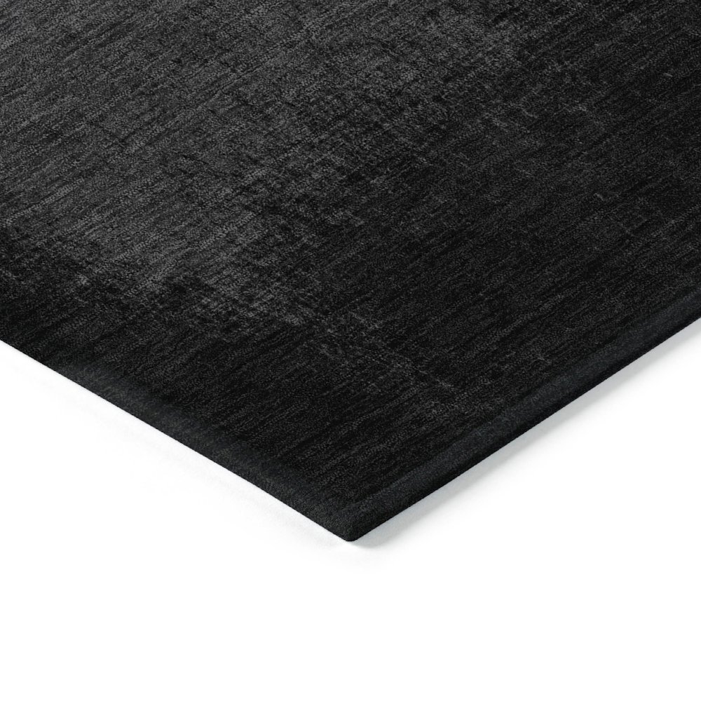 Machine Washable Indoor/Outdoor Chantille Gray 3' x 5' Rug. Picture 3
