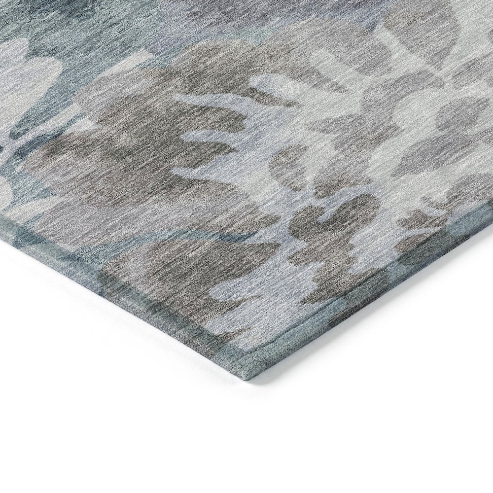 Machine Washable Indoor/Outdoor Chantille ACN2028 Blue 3' x 5' Rug. Picture 3
