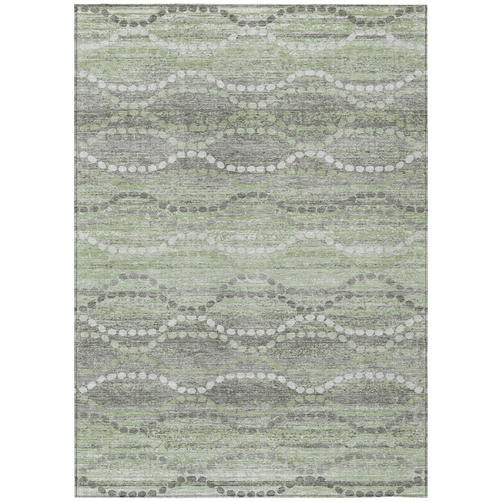 Machine Washable Indoor/Outdoor Chantille ACN2030 Green 8' x 10' Rug. Picture 1