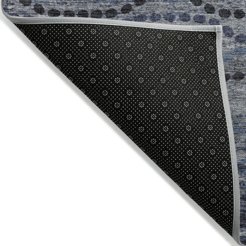 Machine Washable Indoor/Outdoor Chantille ACN2031 Navy 3' x 5' Rug. Picture 2