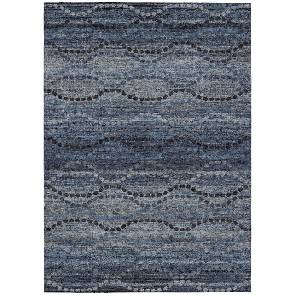 Machine Washable Indoor/Outdoor Chantille ACN2031 Navy 8' x 10' Rug. Picture 1