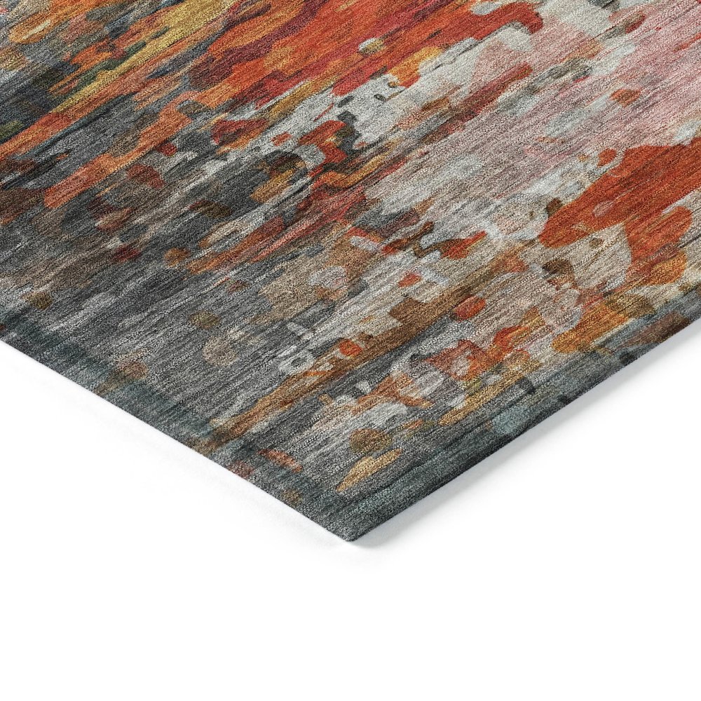 Machine Washable Indoor/Outdoor Chantille ACN2034 Terracotta 3' x 5' Rug. Picture 3