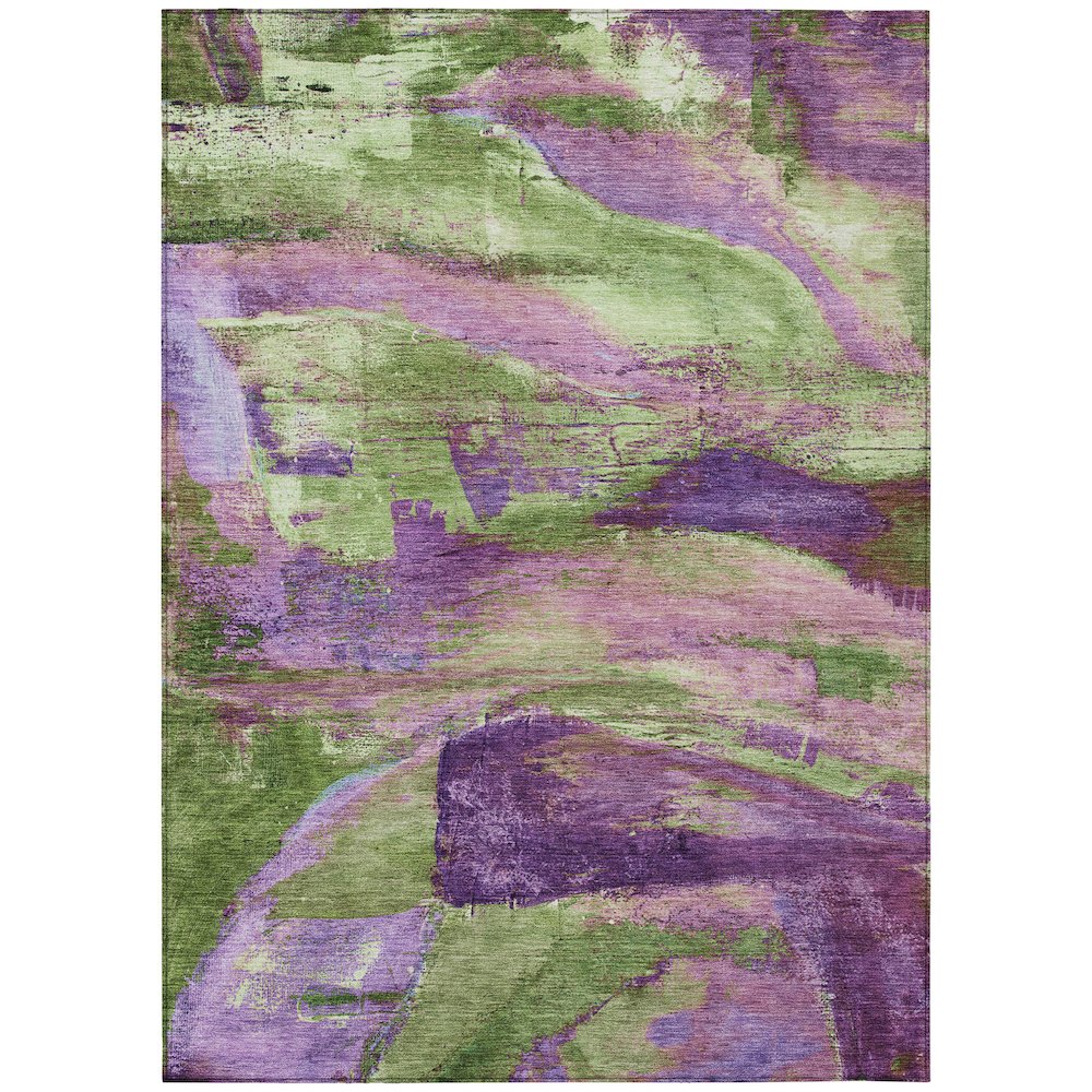 Machine Washable Indoor/Outdoor Chantille ACN2040 Purple 8' x 10' Rug. Picture 1