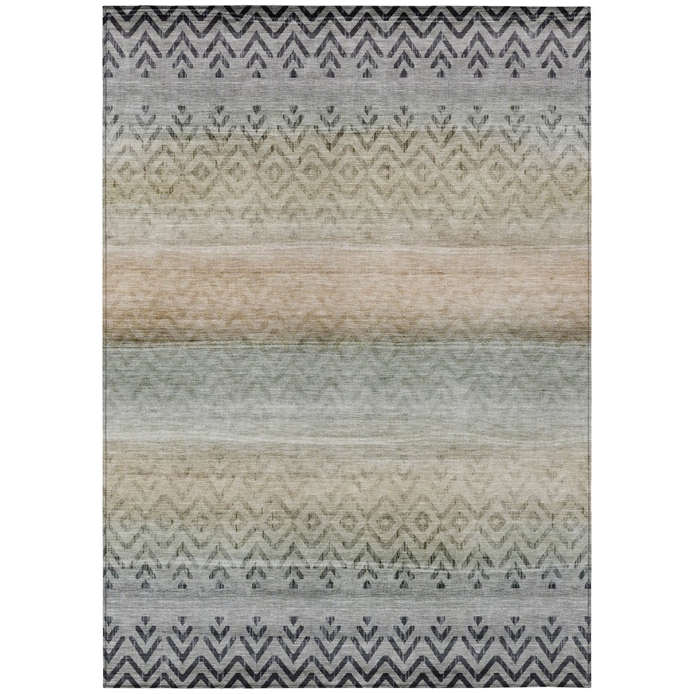 Machine Washable Indoor/Outdoor Chantille ACN2042 Gray 8' x 10' Rug. Picture 1