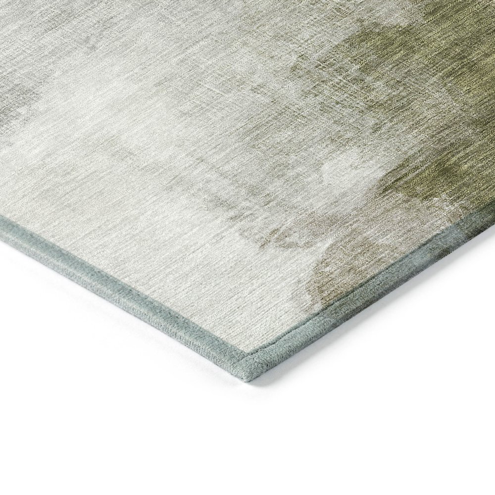 Machine Washable Indoor/Outdoor Chantille ACN2043 Green 3' x 5' Rug. Picture 3