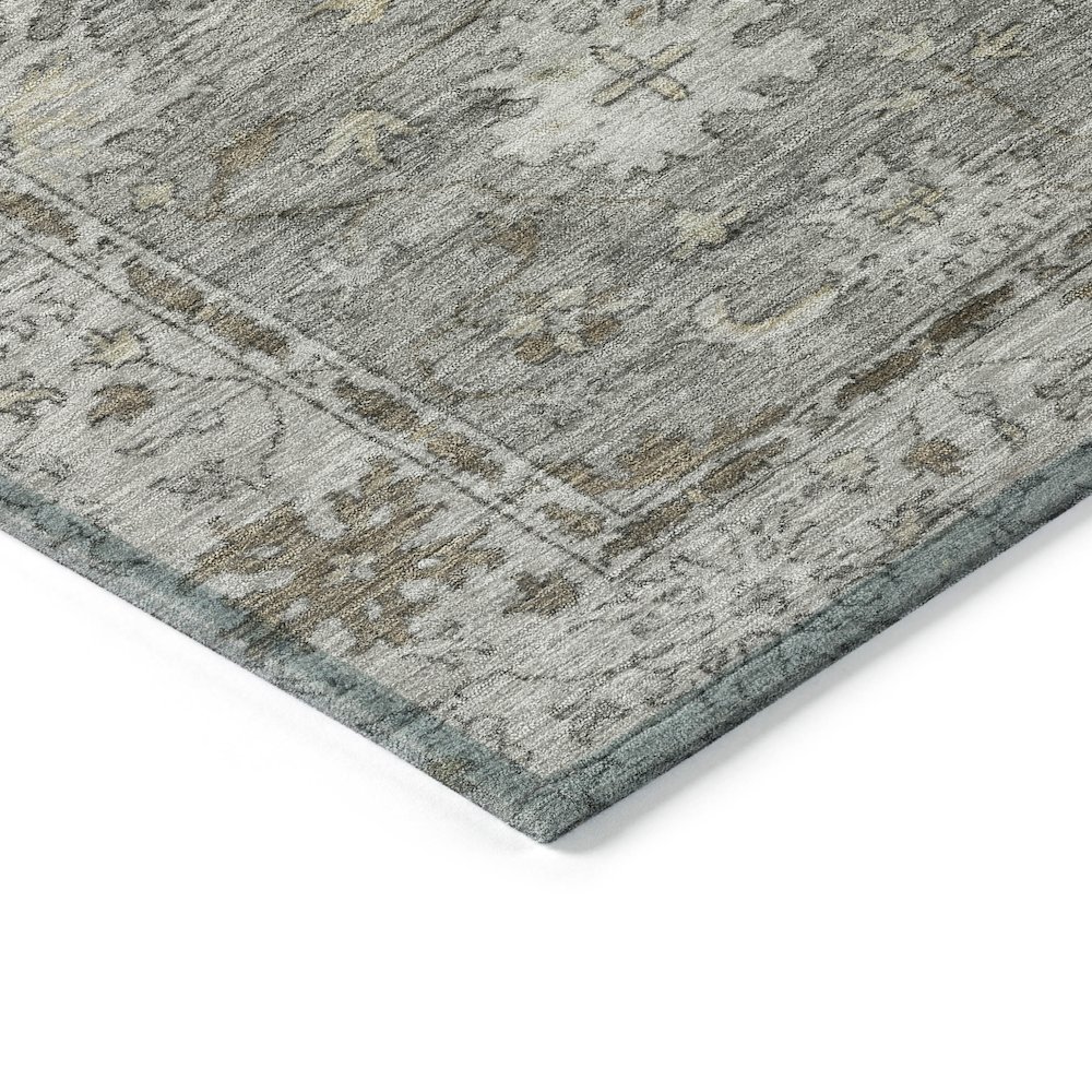 Machine Washable Indoor/Outdoor Chantille ACN2051 Pewter 3' x 5' Rug. Picture 3