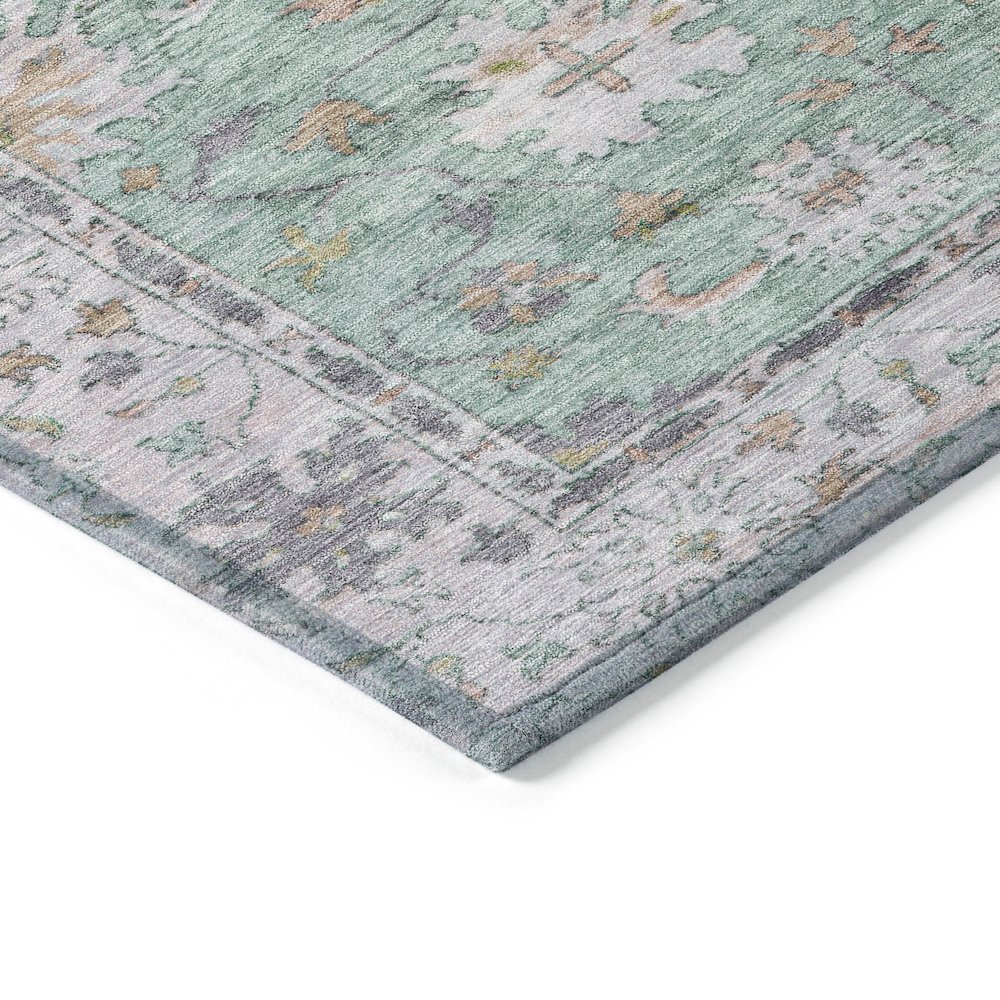 Machine Washable Indoor/Outdoor Chantille ACN2052 Mint 3' x 5' Rug. Picture 3