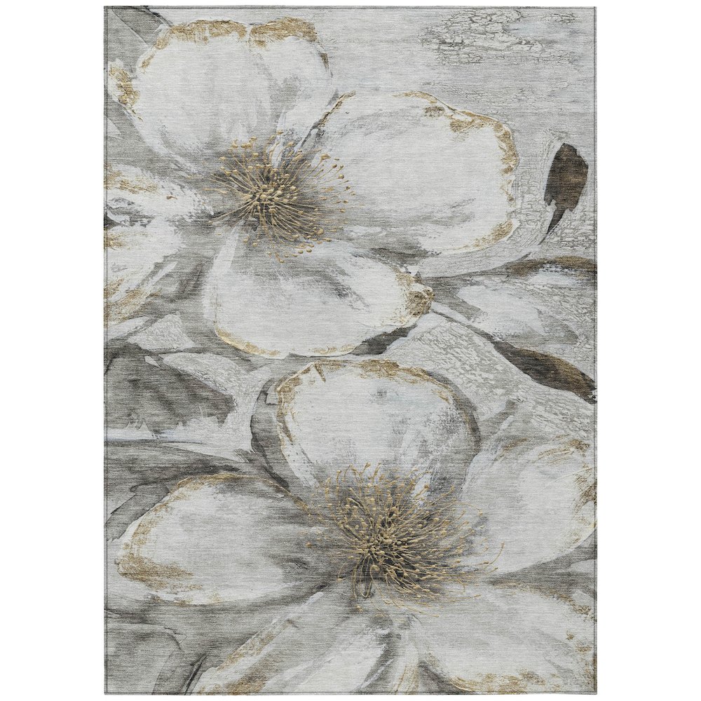 Machine Washable Indoor/Outdoor Chantille ACN2055 Silver 8' x 10' Rug. Picture 1