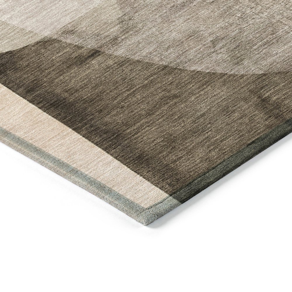 Machine Washable Indoor/Outdoor Chantille ACN2058 Taupe 3' x 5' Rug. Picture 3