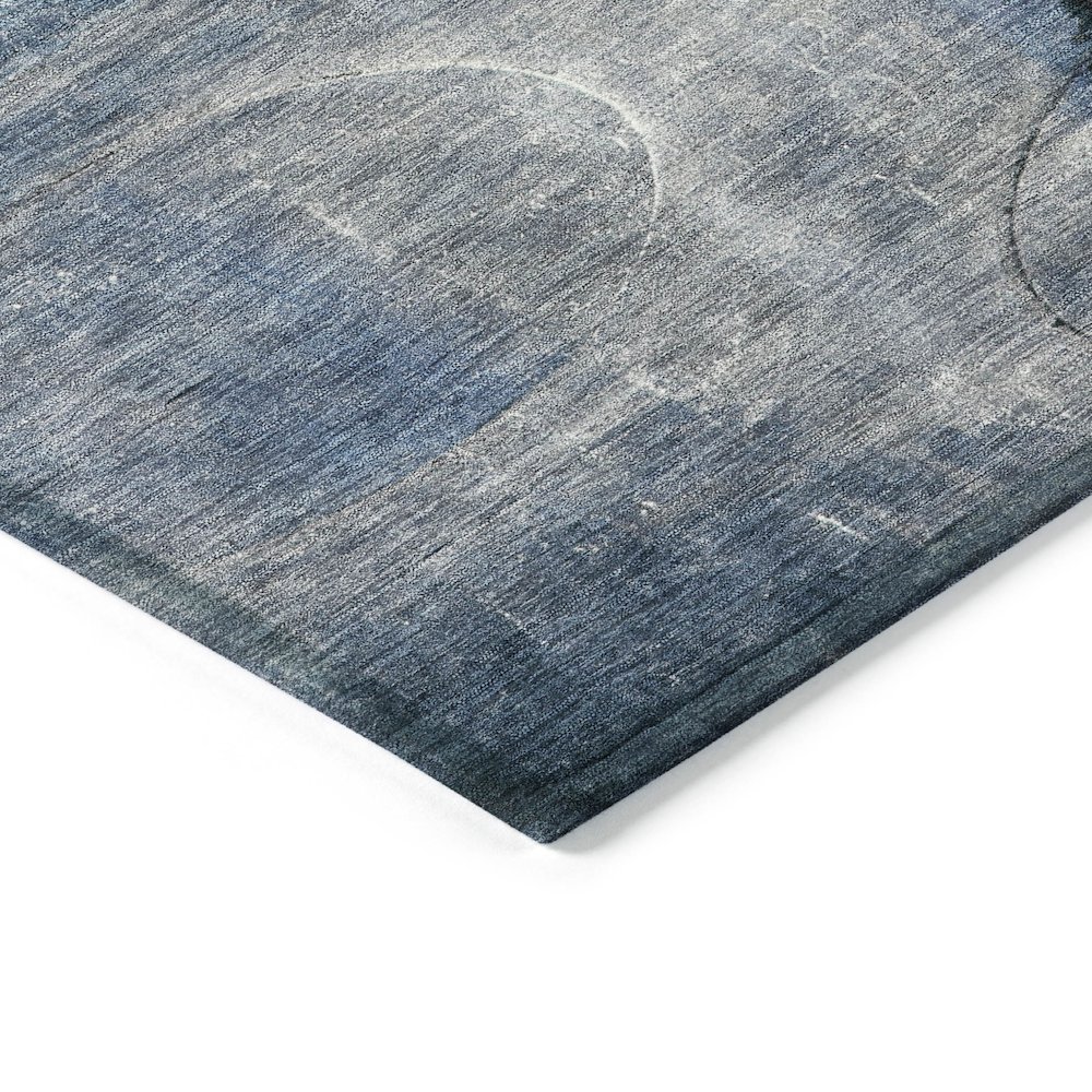 Machine Washable Indoor/Outdoor Chantille ACN2059 Blue 3' x 5' Rug. Picture 3