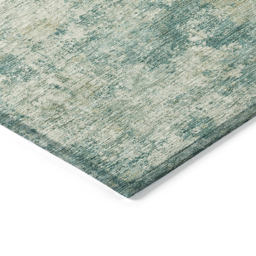 Machine Washable Indoor/Outdoor Chantille ACN2061 Teal 3' x 5' Rug. Picture 3