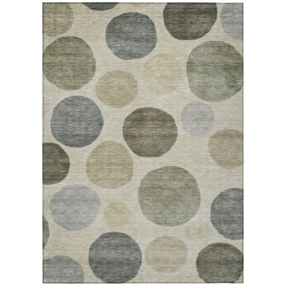 Machine Washable Indoor/Outdoor Chantille ACN2062 Taupe 8' x 10' Rug. Picture 1