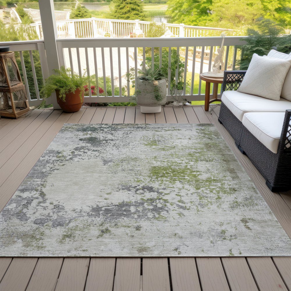 Machine Washable Indoor/Outdoor Chantille ACN2070 Linen 8' x 10' Rug. Picture 8