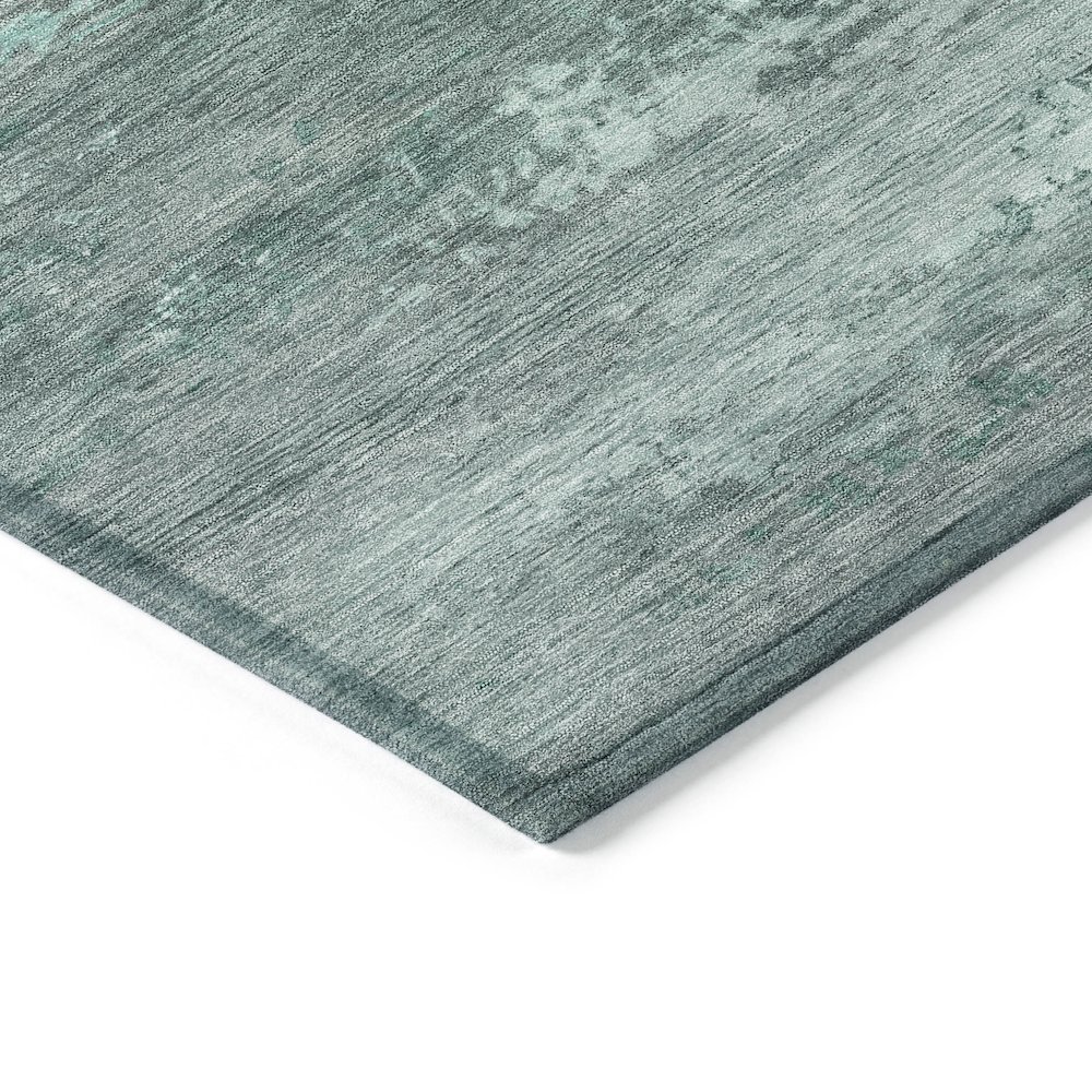 Machine Washable Indoor/Outdoor Chantille ACN2071 Teal 3' x 5' Rug. Picture 3