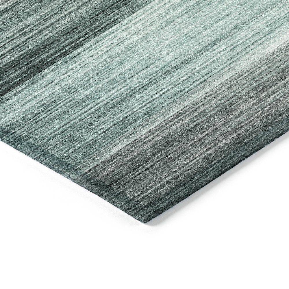 Machine Washable Indoor/Outdoor Chantille ACN2082 Teal 3' x 5' Rug. Picture 3